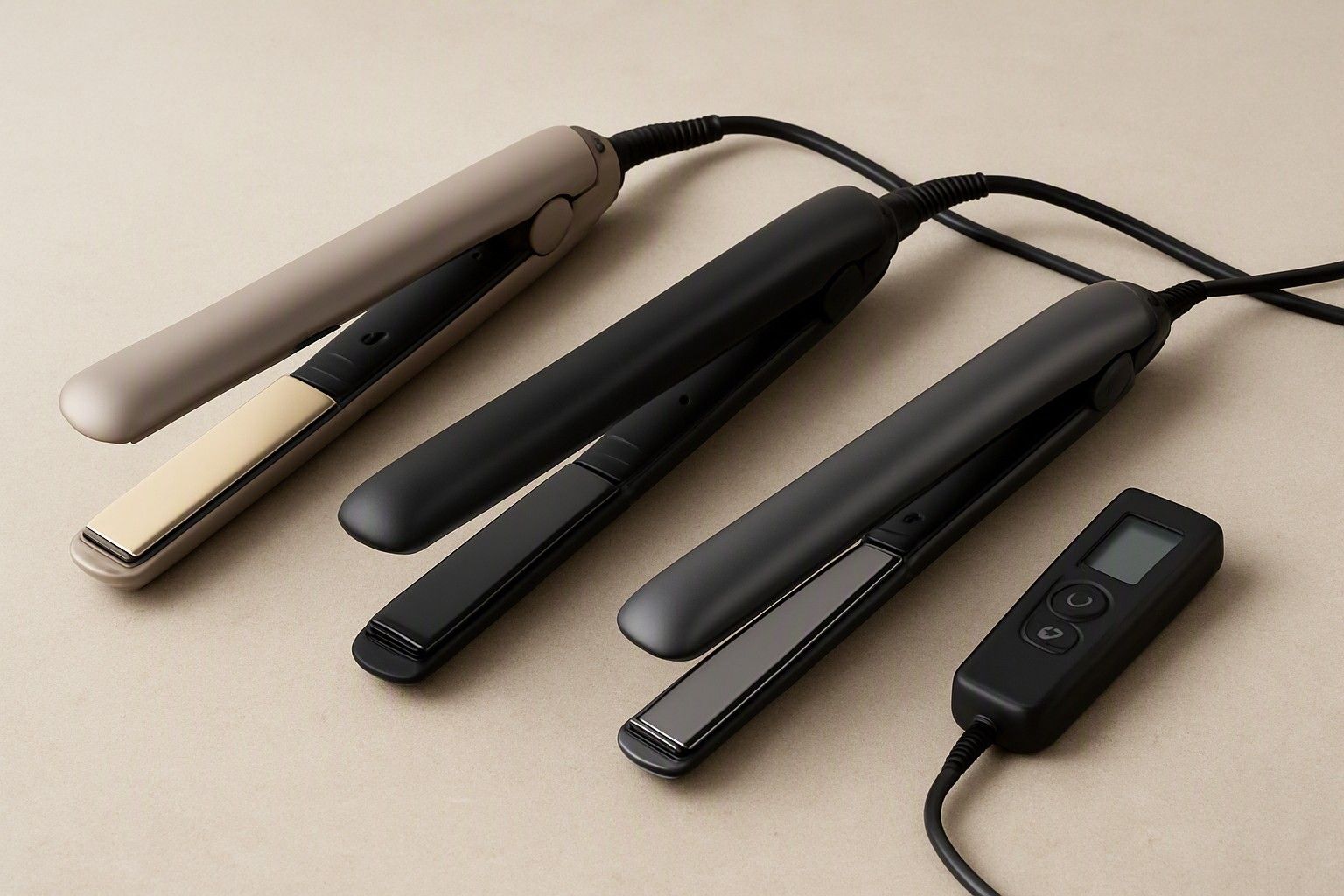 Plate Material and Heat Settings: Ceramic, Tourmaline, Titanium and Temperature Control