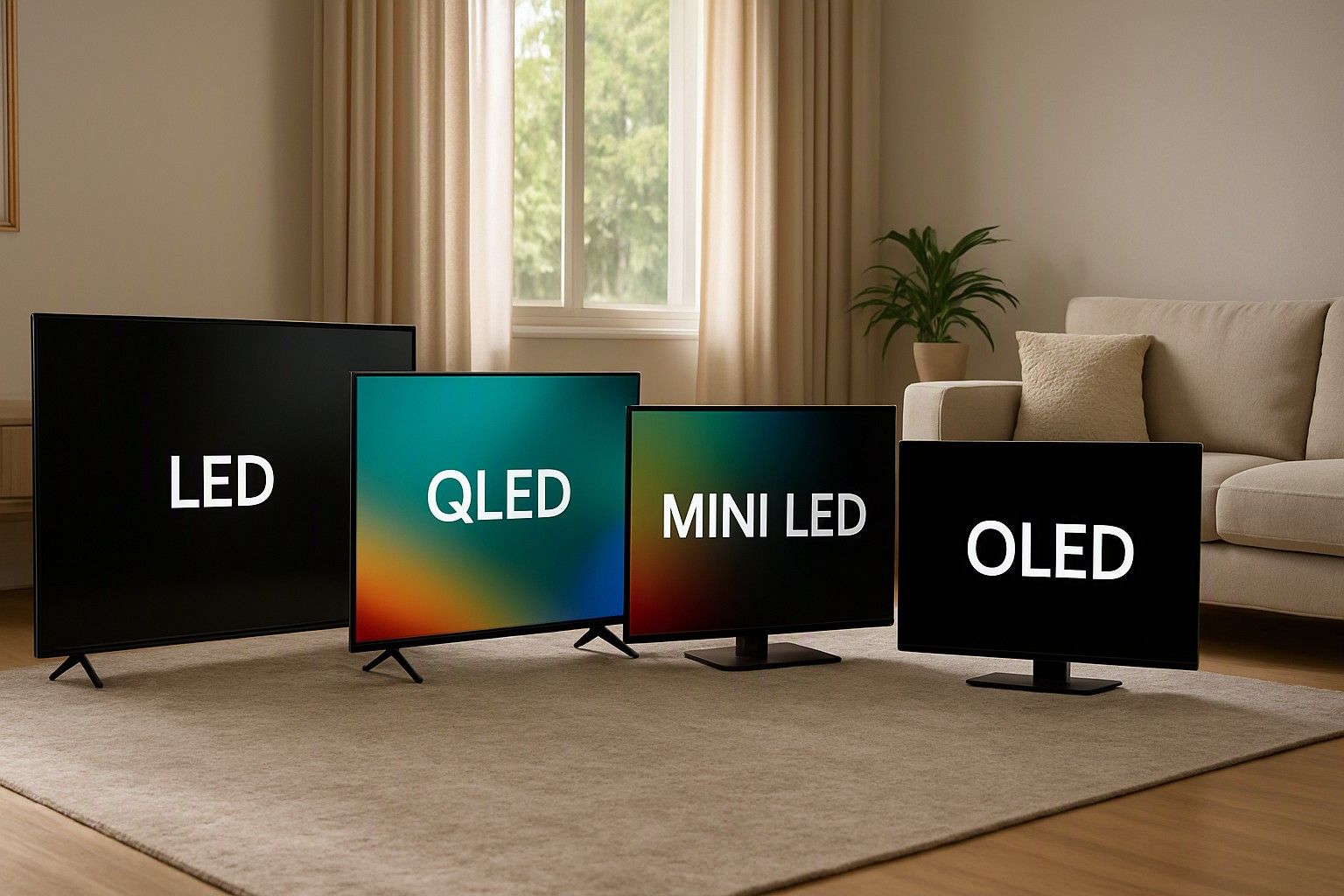 OLED vs QLED vs Mini LED vs LED: Which Wins in Bright Rooms?